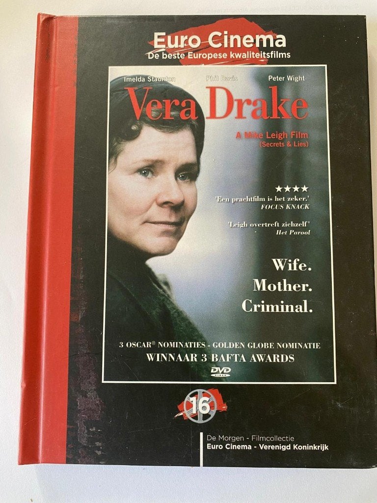 Vera Drake DVD + boek Euro Cinema Mike Leigh Imelda Staunton, Gebruikt, Verenigd Koninkrijk, Inclusief boekje, Ophalen of Verzenden