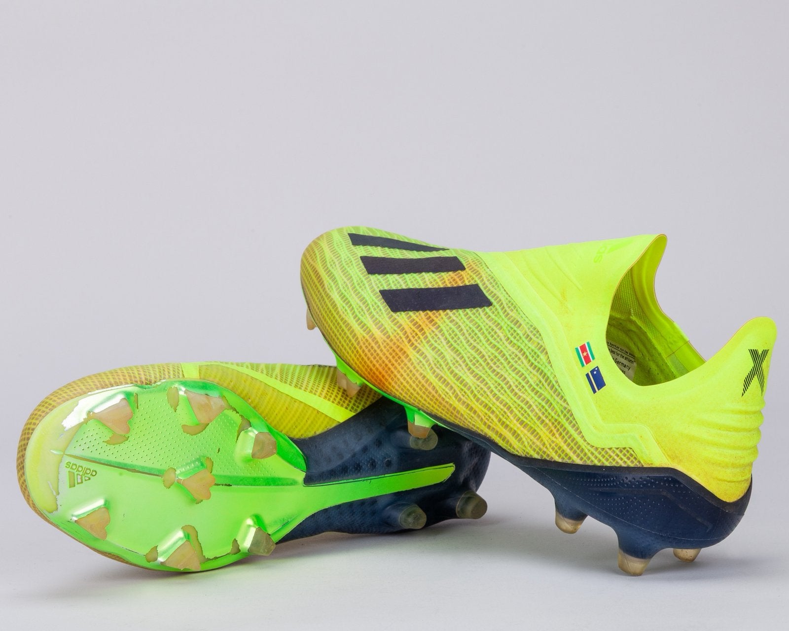 Match worn schoenen Justin Kluivert AS Roma / Oranje, Ophalen of Verzenden, Gebruikt, Ajax, Overige typen