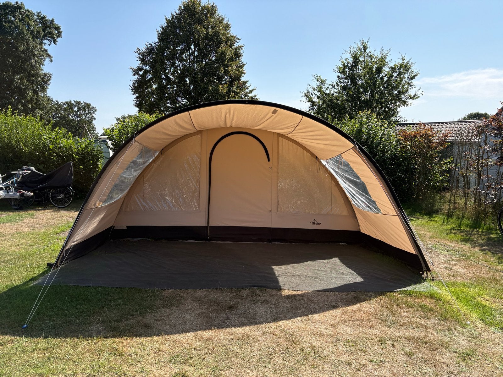 Obelink Familia 6 tunneltent met voorwand en hor, Caravans en Kamperen, Tenten, Ophalen, Gebruikt, Tot en met 6