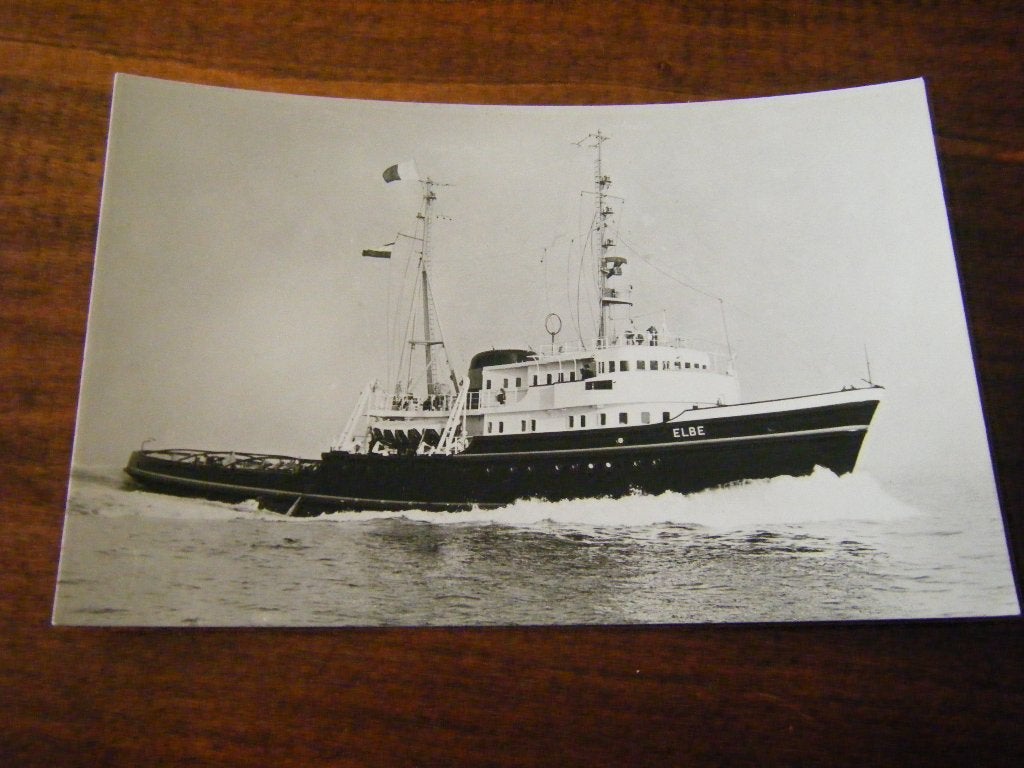 J41 - Schip - Sleepboot Elbe - Mooi/Oud, Ophalen of Verzenden, Gebruikt, Kaart, Foto of Prent