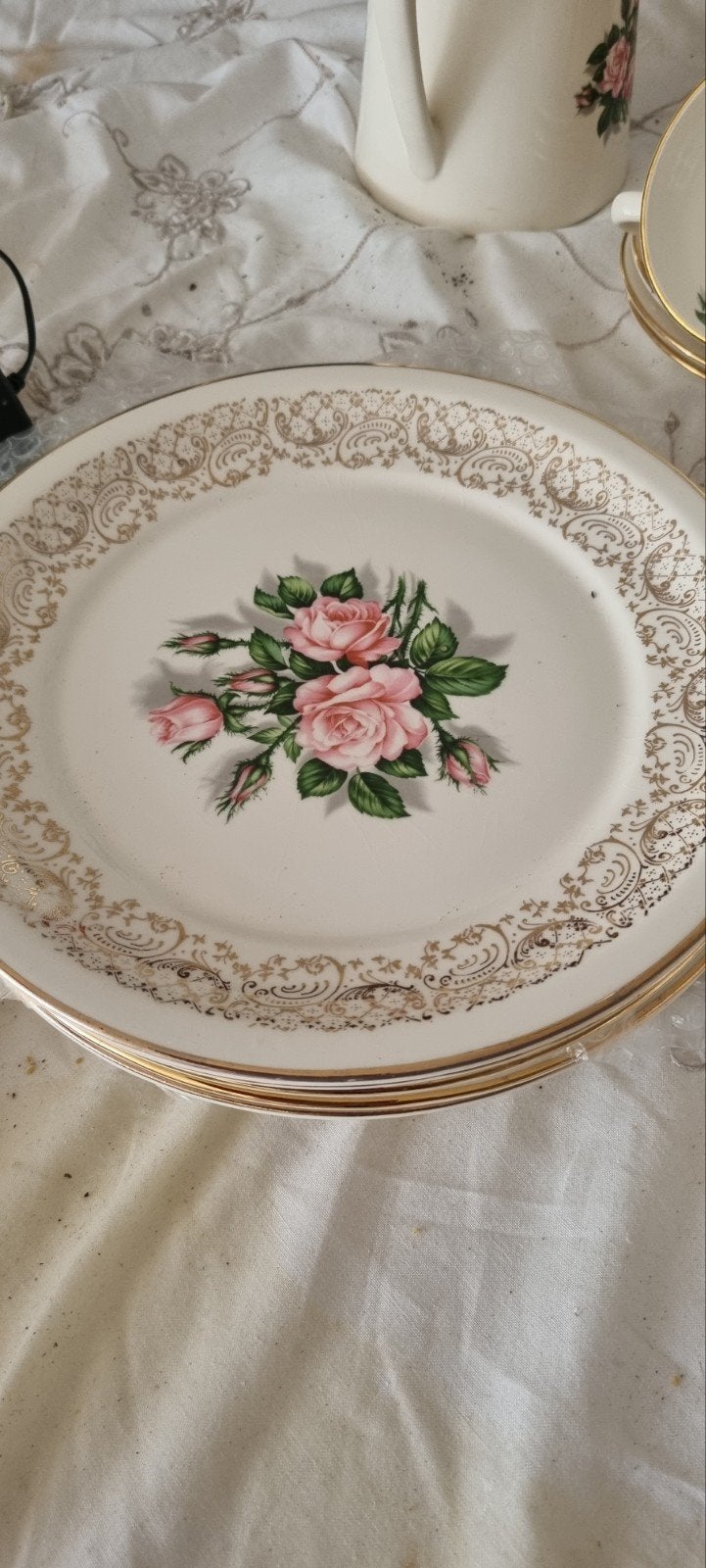 Tudor Rose Servies met 22 Karaat Goud - Compleet Diner, Ophalen of Verzenden