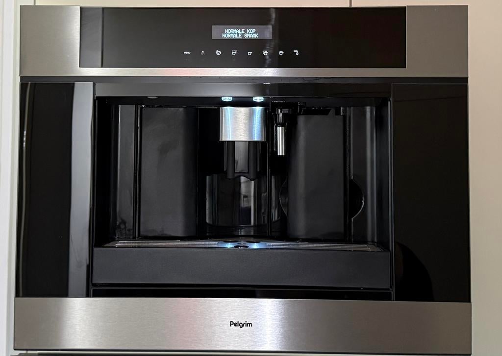 ZGAN!! PELGRIM inbouw Koffiemachine IKM614RVS, Witgoed en Apparatuur, Koffiemachine, Ophalen of Verzenden, Zo goed als nieuw, Afneembaar waterreservoir