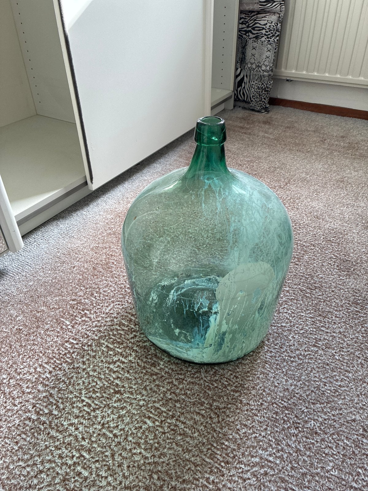 Grote glazen fles / mandfles / gistfles, Ophalen of Verzenden