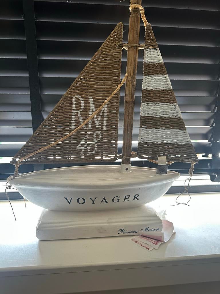 Decoratieve boot 'Voyager' van Riviera Maison, Hout, Ophalen of Verzenden, Wit, Landelijk