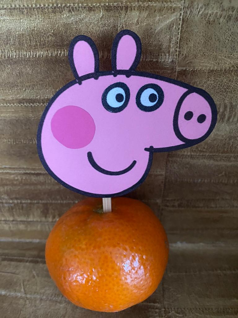 Peppa big voor traktatie, versiering of (naam)slingers, Ophalen of Verzenden, Zo goed als nieuw, Versiering, Verjaardag