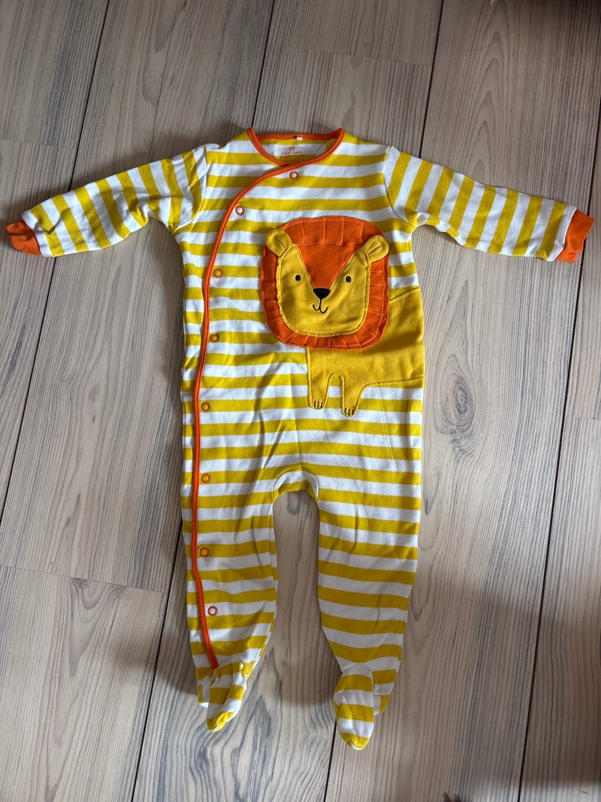 Next gestreepte romper met leeuw (9-12 maanden), Ophalen of Verzenden, Gebruikt, Jongetje of Meisje