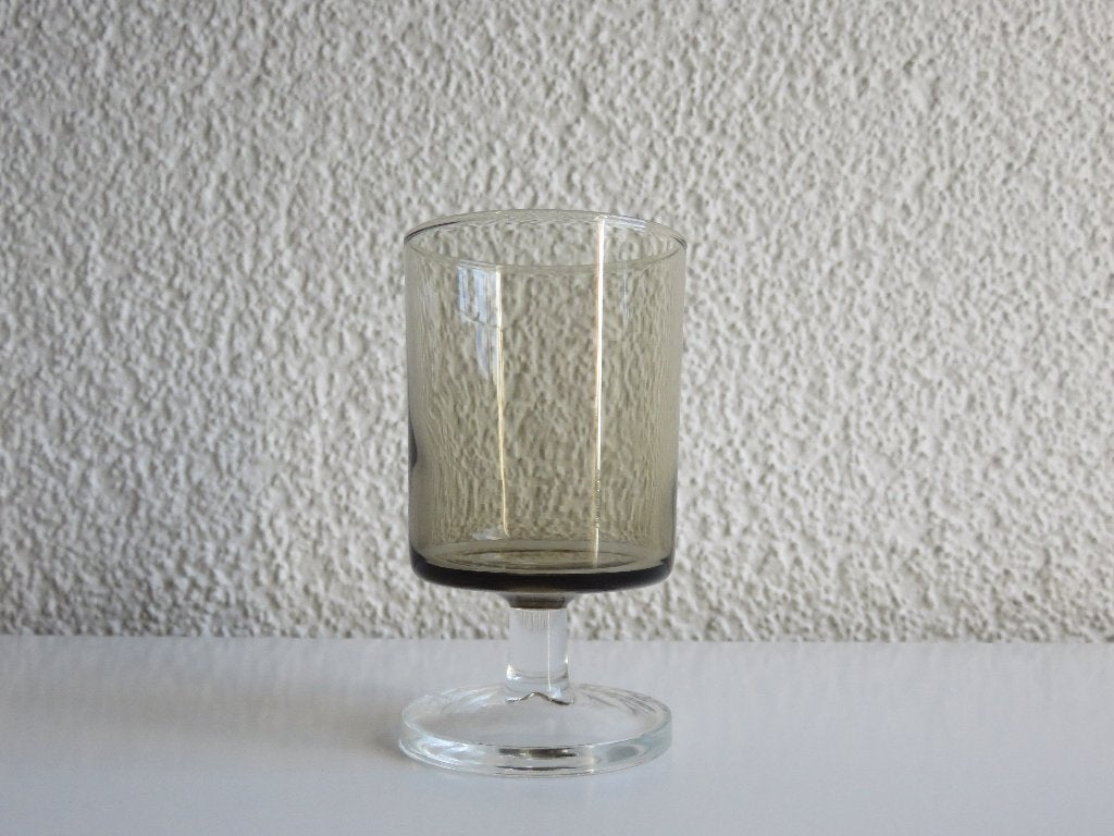 Luminarc Cavalier France witte wijnglas bruin rookglas retro, Ophalen of Verzenden, Zo goed als nieuw, Borrel- of Shotglas