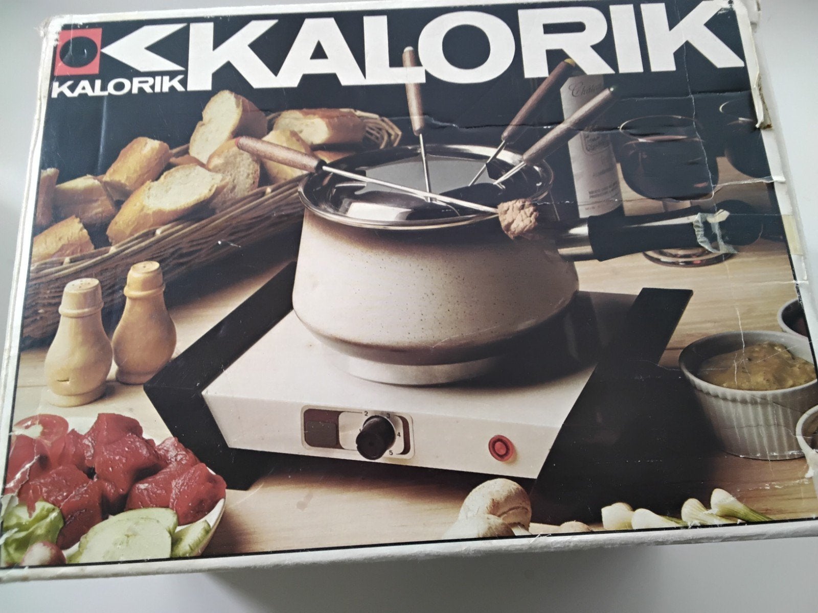 Kalorik Fondue Set - Vintage Elektrische Fonduepan, Witgoed en Apparatuur, Fonduesets, Ophalen of Verzenden, Gebruikt, Elektrisch