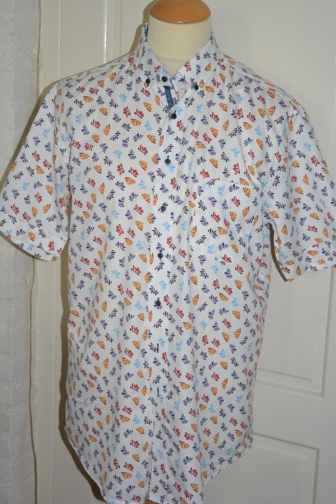 Giordano, mooi zomer's lang overhemd, maat L, Overige kleuren, Ophalen of Verzenden, Zo goed als nieuw, Halswijdte 41/42 (L)