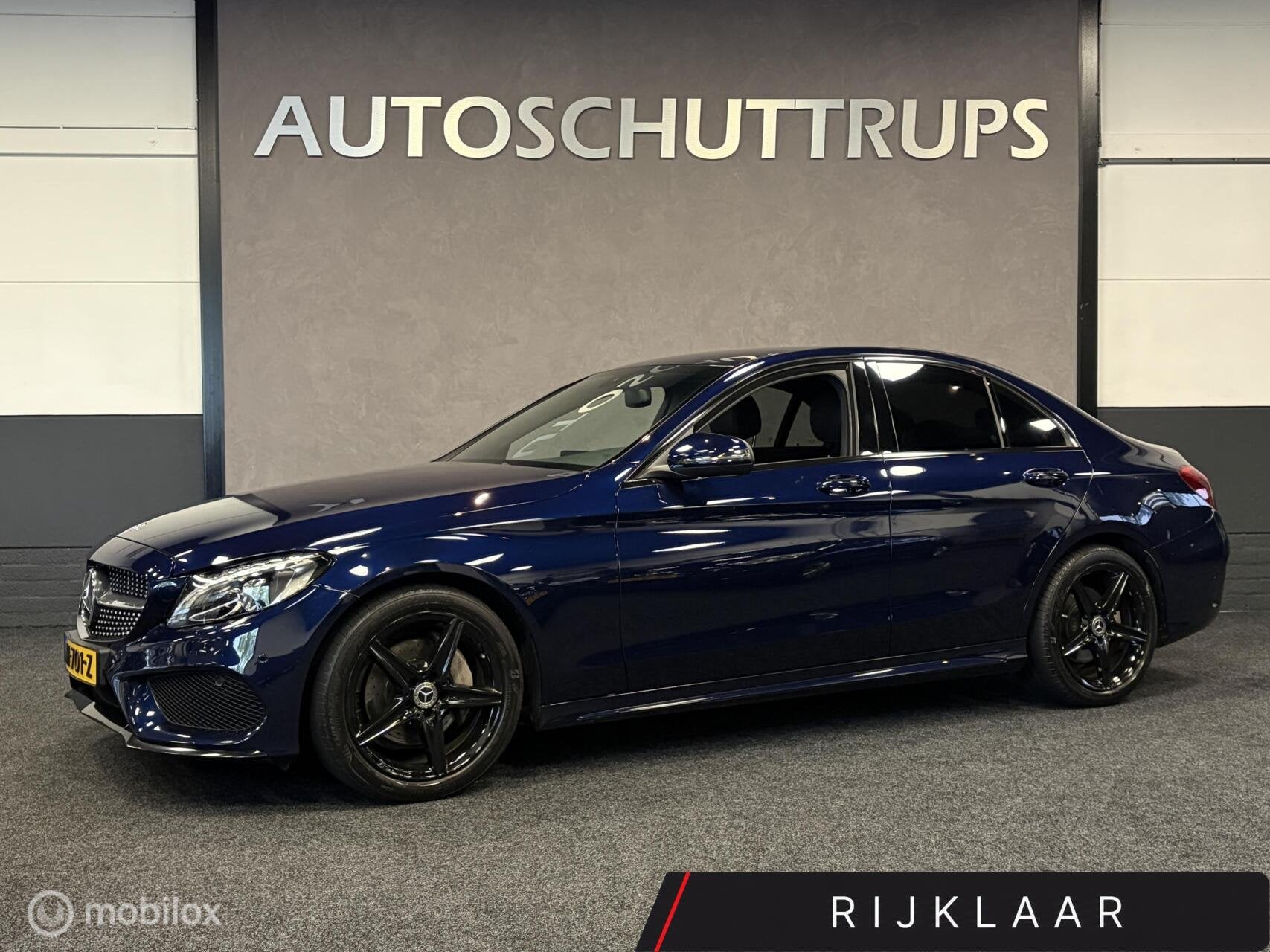 Mercedes C-klasse 180 AMG Sport Edition LED / NAP / LEDER /, Auto's, Automaat, Blauw, Bedrijf, Sedan