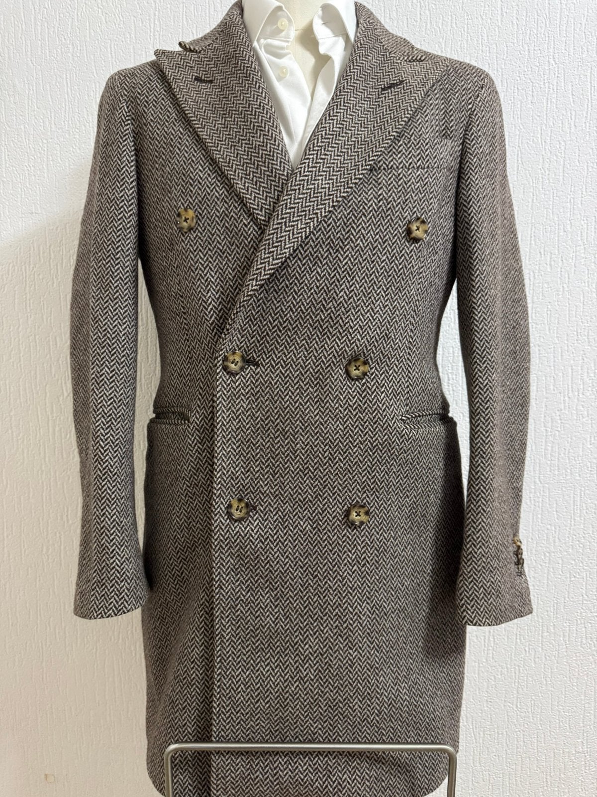 double breasted Suitsupply Overcoat, Verzenden, Zo goed als nieuw, Maat 48/50 (M), Bruin