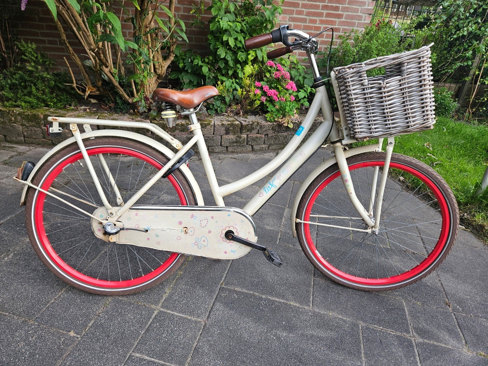 Cortina Lief meisjesfiets 26 inch met mand en versn., Gebruikt, Versnellingen, Cortina, Ophalen