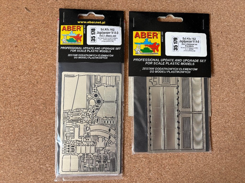 Aber 1/35 Sd Kfz 162 Jagdpanzer IV A-0 Set #35178 & #35179, Overige merken, Tank, Verzenden, 1:32 tot 1:50