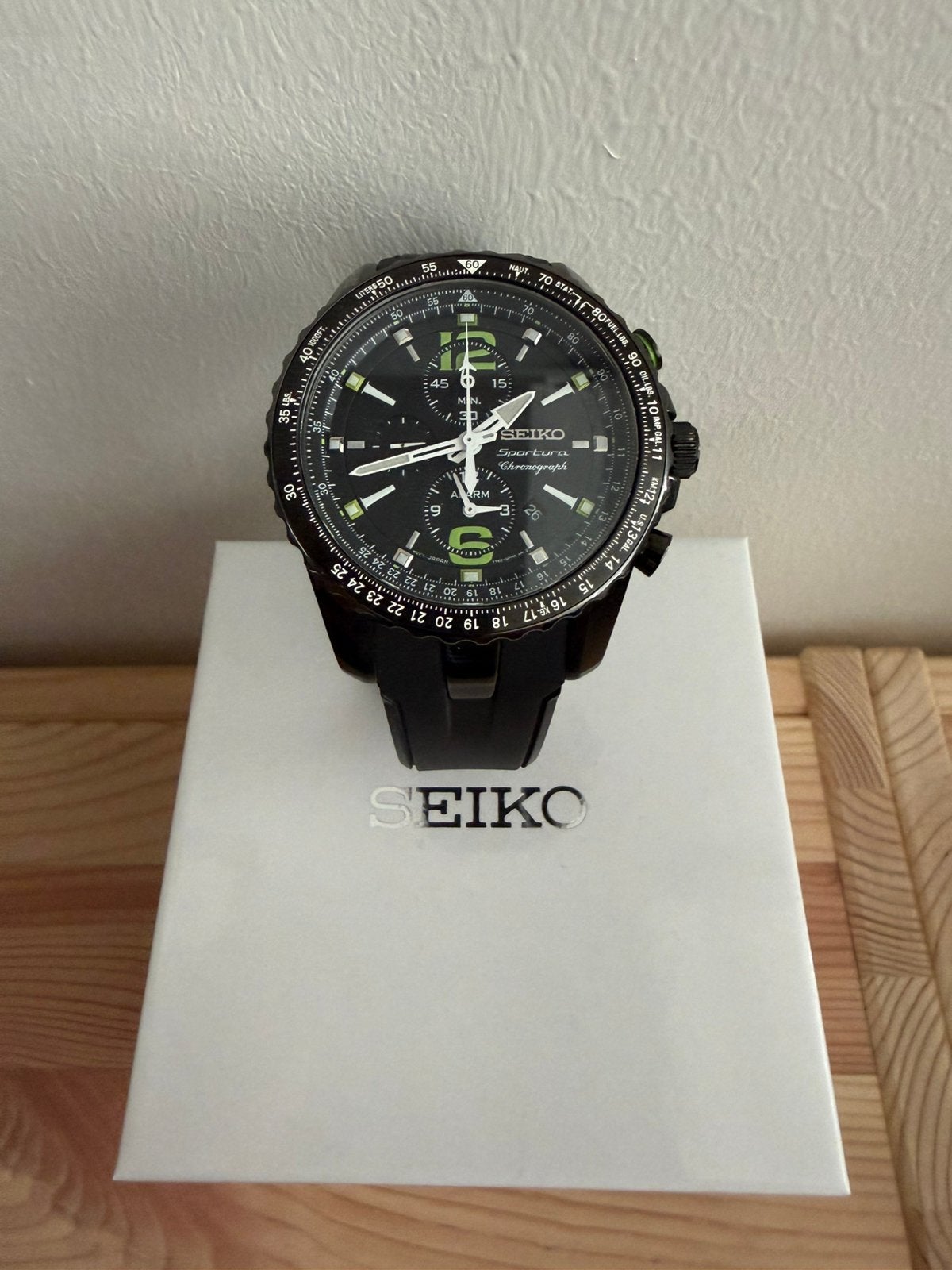 Seiko Sportura Chrono, Sieraden, Tassen en Uiterlijk, Seiko, Staal, Polshorloge, Kunststof