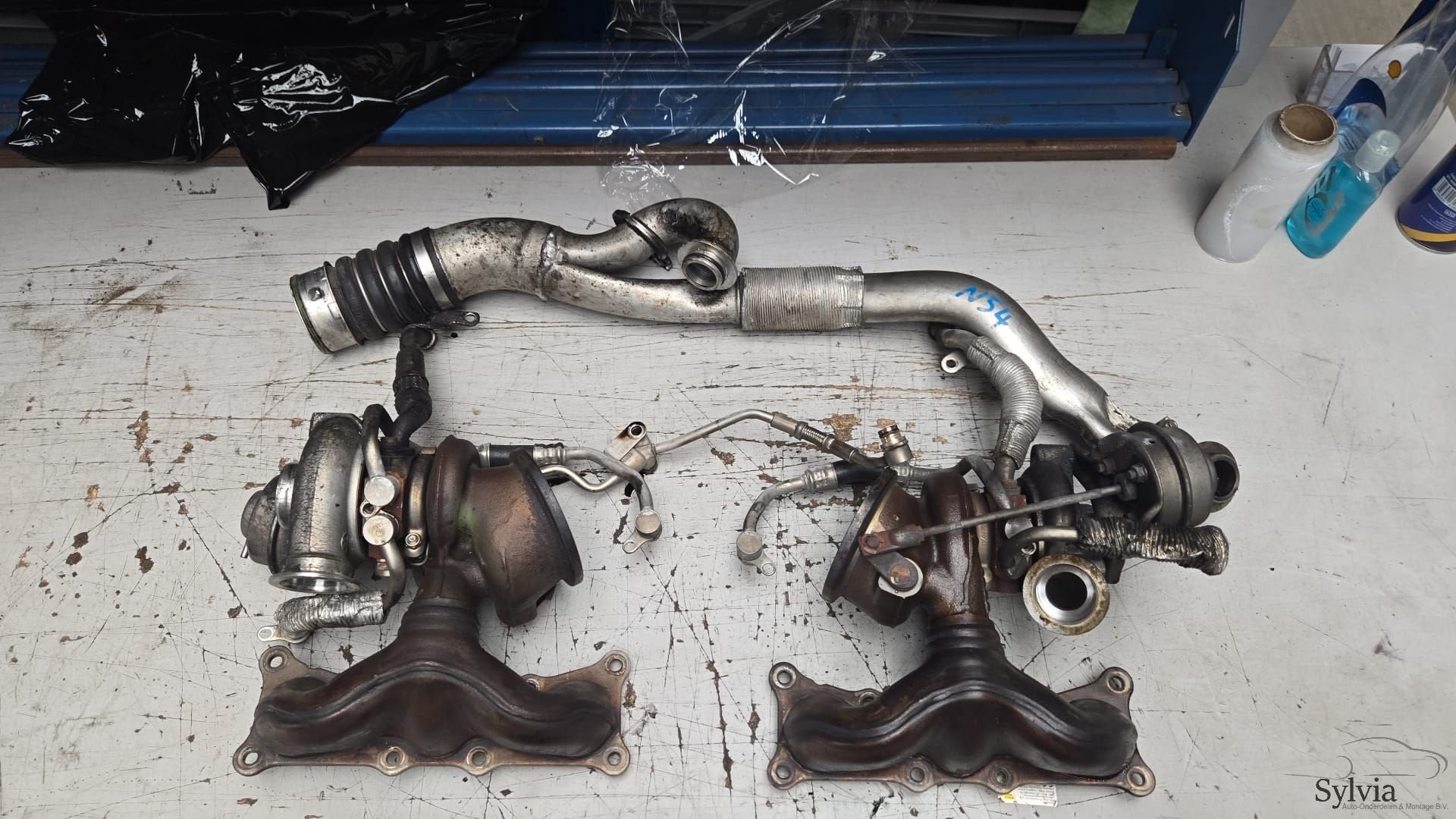 Turbo set met spruitstukken N54 BMW 1 / 3 serie E82 E88 E90, Gebruikt, -, -, Ophalen of Verzenden