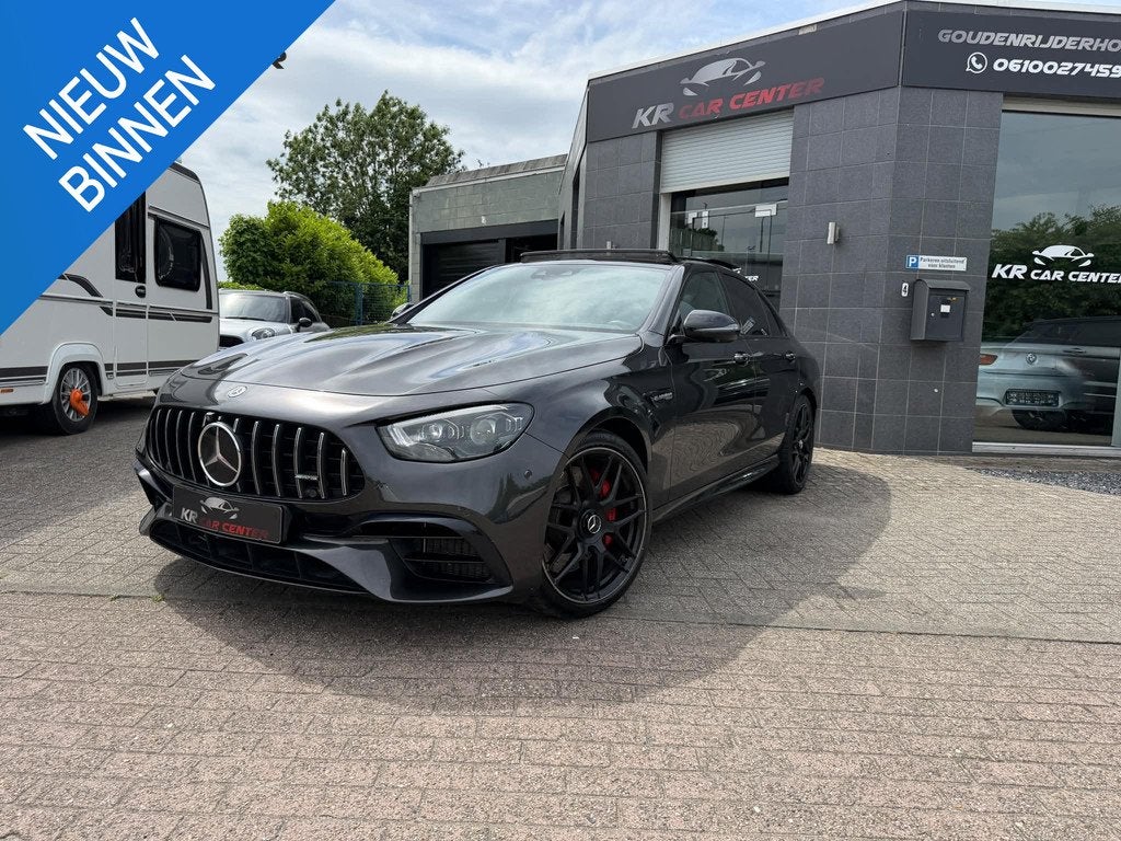 Mercedes-Benz E-klasse AMG 63 S 4MATIC+ PANO-HUD-360-MULTI B, Auto's, Automaat, Leder, Vierwielaandrijving, Sedan