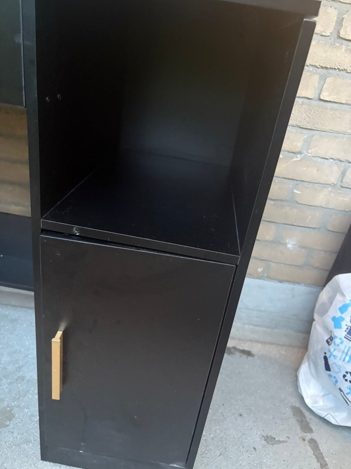 Zwarte make-up tafel met spiegel en verlichting, Huis en Inrichting, Tafels | Kaptafels, Ophalen of Verzenden, Gebruikt, Hout