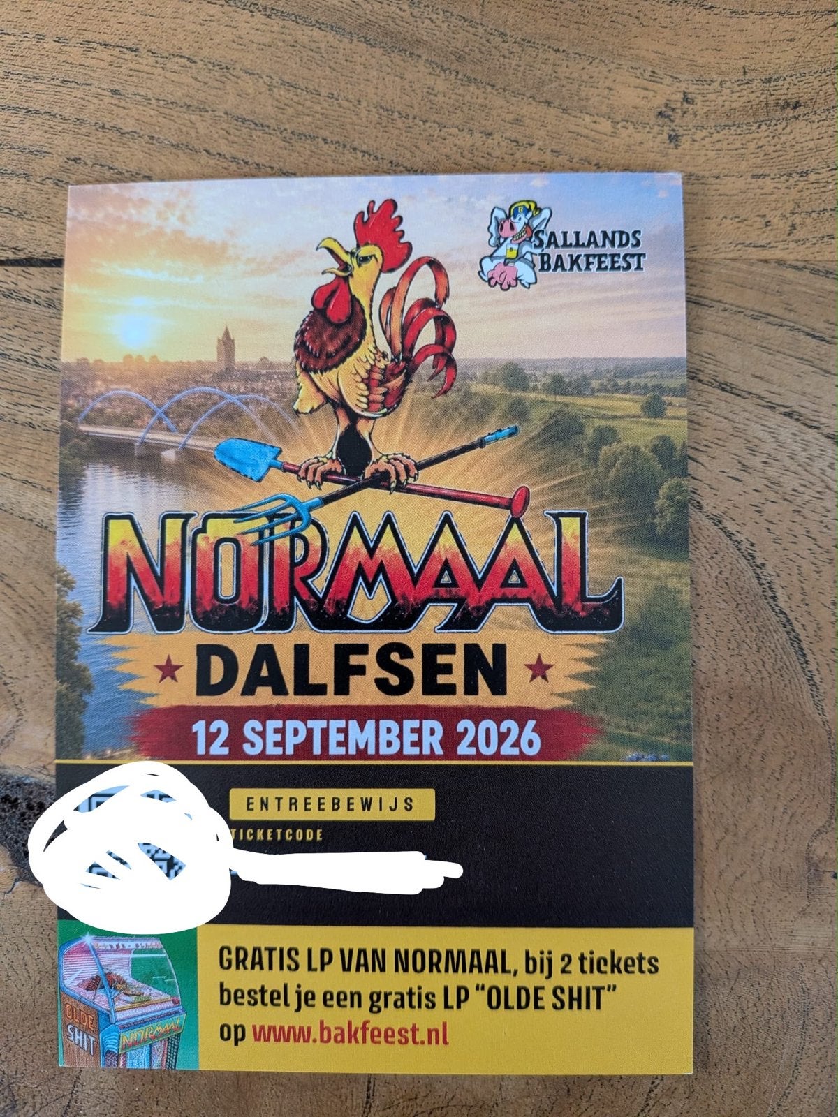 Kaartje Normaal Bakfeest Dalfsen 2026, Tickets en Kaartjes, Eén persoon, September