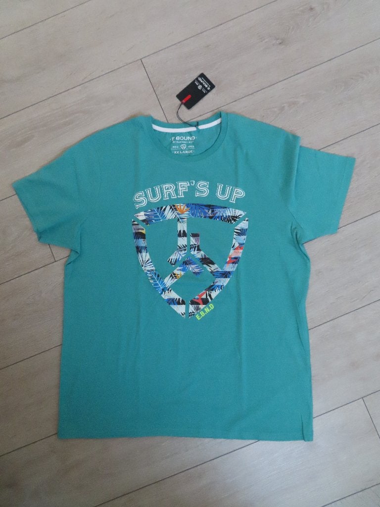 T-SHIRT, GROEN MET PRINT (E-BOUND) mt XXL (NIEUW), Nieuw, Overige maten, Ophalen of Verzenden, E-Bound