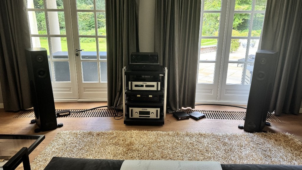 Audio Physic Caldera high-end luidsprekers zwart - paar, Vloerstaande luidspreker, Gebruikt, Ophalen, 150 watt of meer
