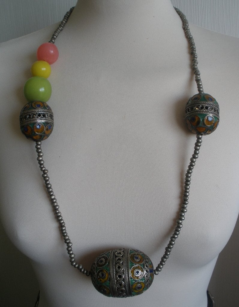 Antieke / oude Marokkaanse Berber ketting ??, Ophalen of Verzenden, Zilver, Ketting