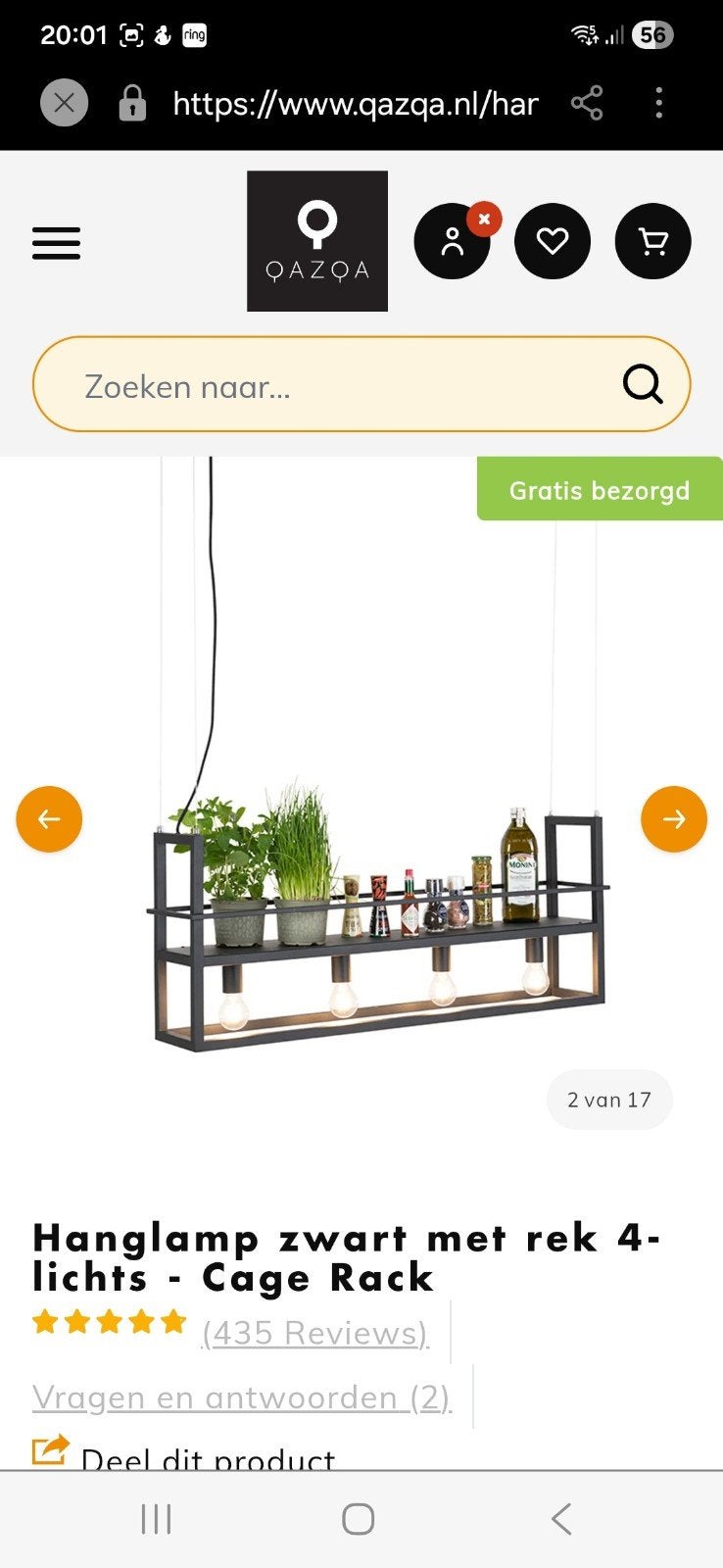 Hanglamp., Ophalen, Gebruikt