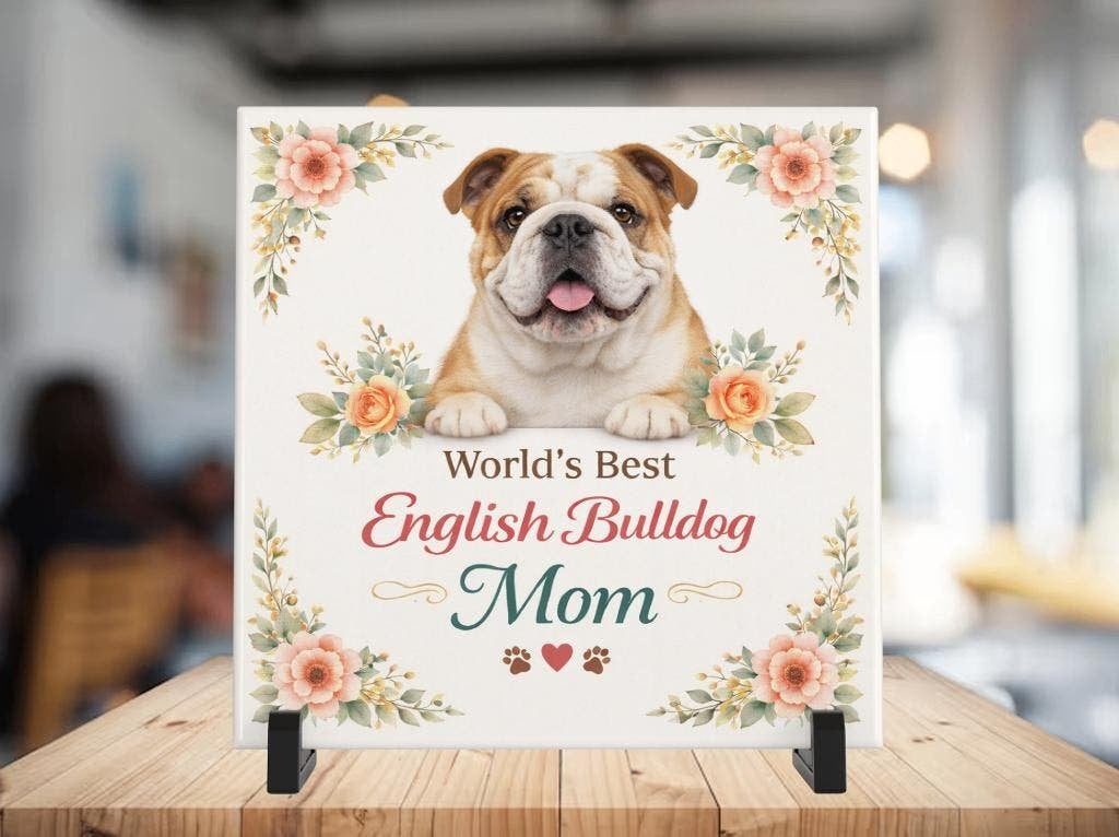 World's Best English Bulldog Mom - Tegel, Verzenden, Nieuw