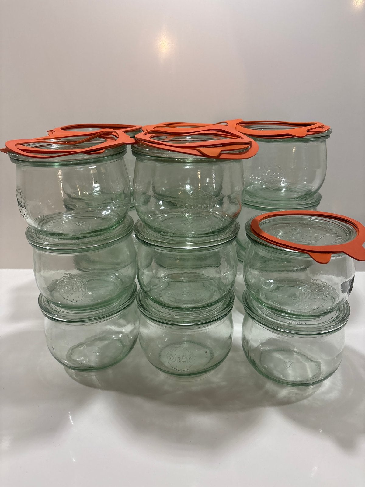 Weck Tulpenpot 580 ml - 17 stuks - Inmaakpotten, Ophalen of Verzenden, Gebruikt, Glas, Pot, Bus of Blik