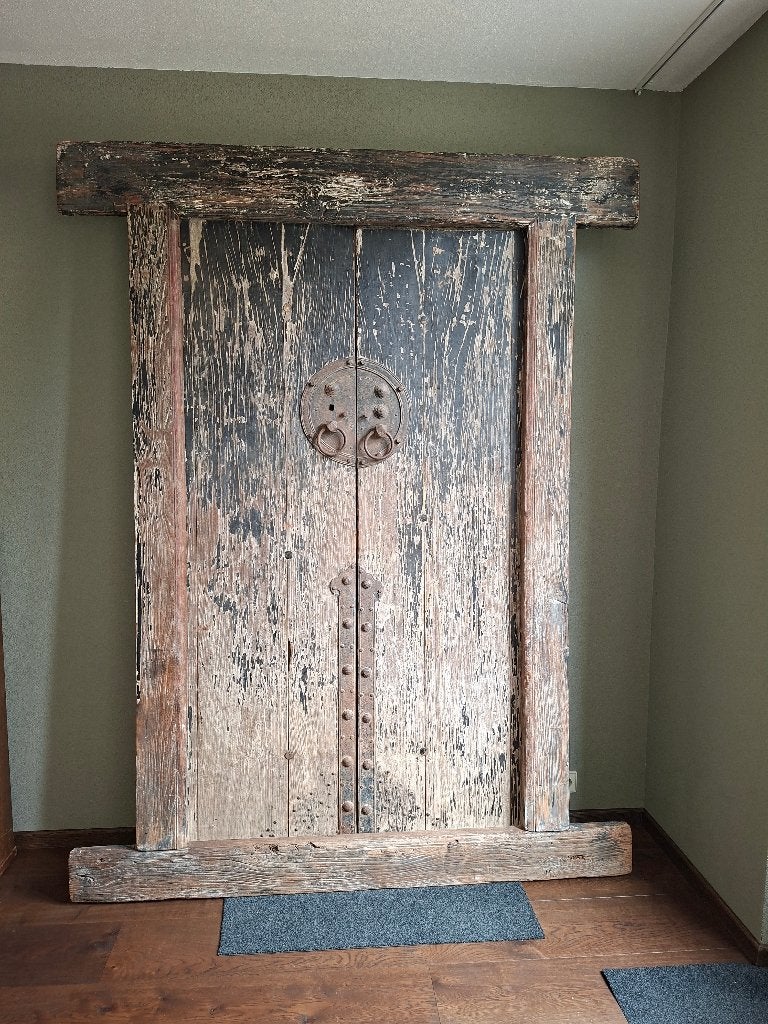 Hoffz poort met 2 deuren heel zwaar., Ophalen, Gebruikt, Overige typen, Hout