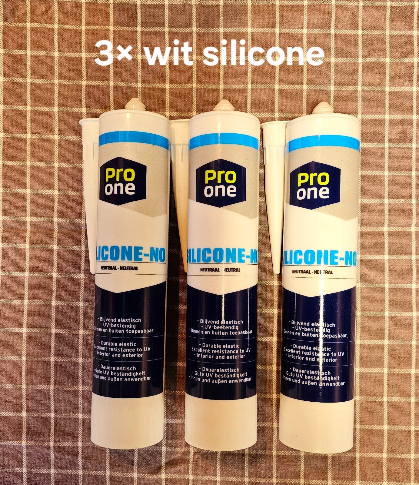 Pro One Silicone-No kit - Wit (3 stuks), Ophalen of Verzenden, Nieuw, Wit