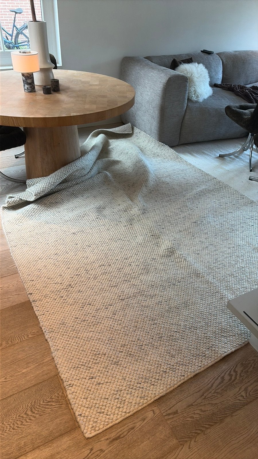 Vloerkleed wolmix Molino Care &Fair beige / ALS NIEUW, Huis en Inrichting, Stoffering | Vloerbedekking, 75 m² of meer, Beige, Ophalen of Verzenden