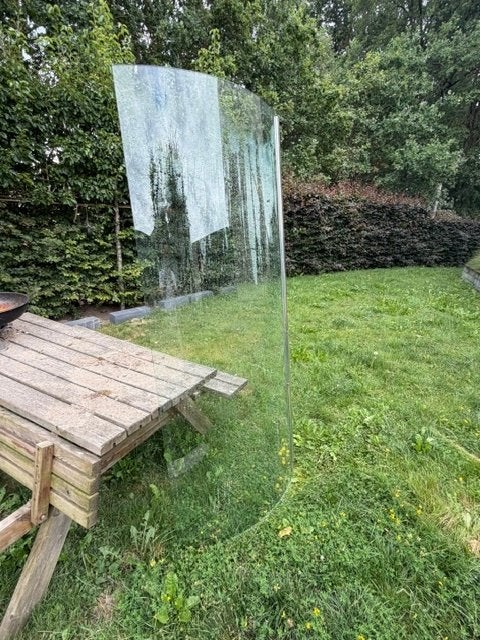 Glazen douchewand, Ophalen, Zo goed als nieuw, Glas, Douche