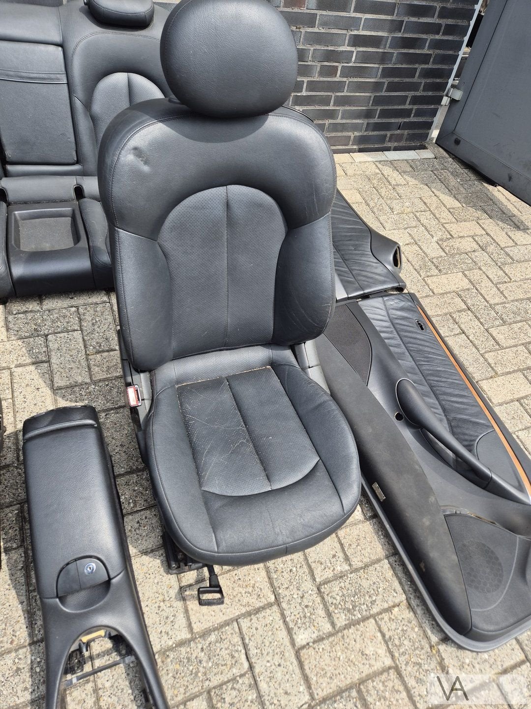 Zwart lederen interieur voor Mercedes CLK W209 2002 - 2009, Auto-onderdelen, Interieur en Bekleding, Gebruikt, -, Ophalen of Verzenden