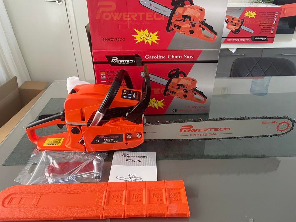 Powertech kettingzaag (Benzine), Ophalen of Verzenden, Nieuw