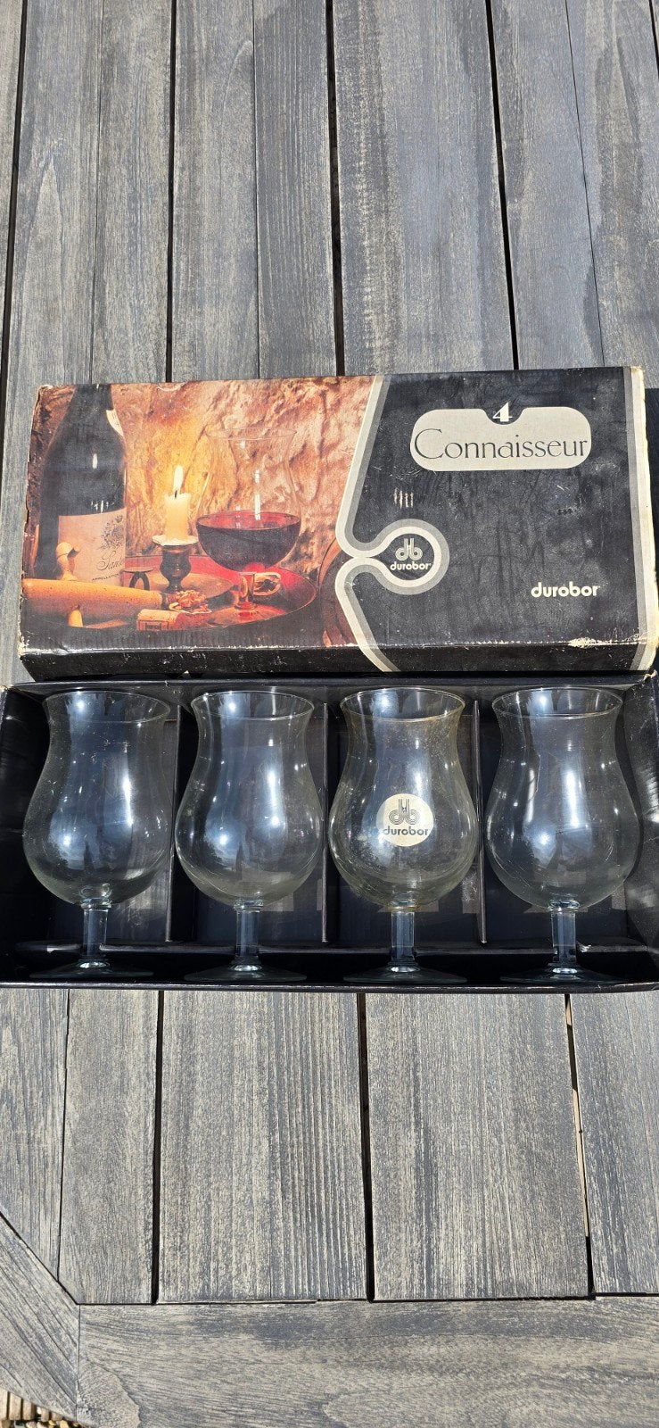 Vintage Durobor Connaisseur Glazen Set (4 stuks), Ophalen of Verzenden