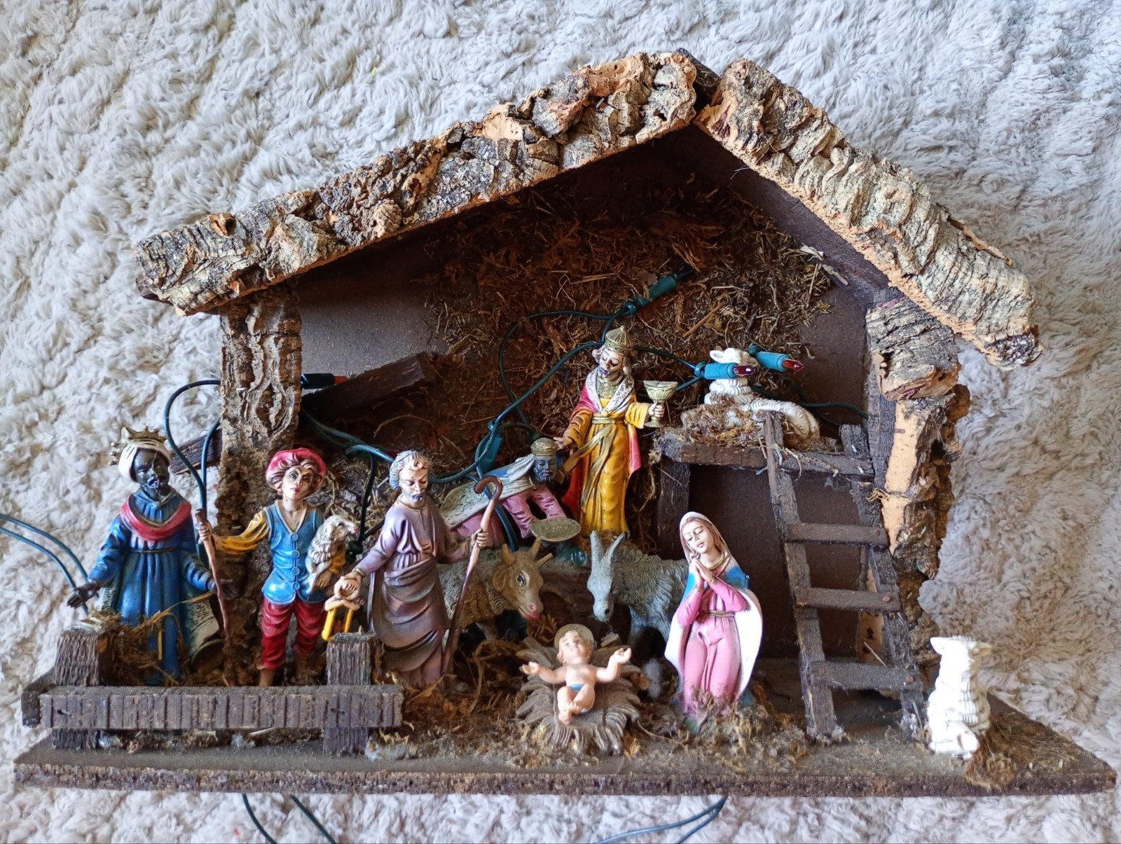 Vintage kerststal., Diversen, Kerst, Ophalen of Verzenden