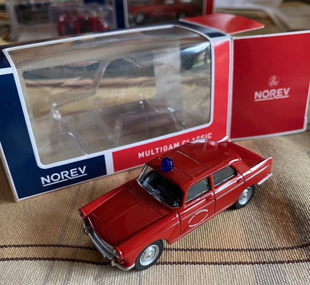 Norev Minijet Peugeot 404 brandweer, Ophalen of Verzenden, Nieuw, Auto