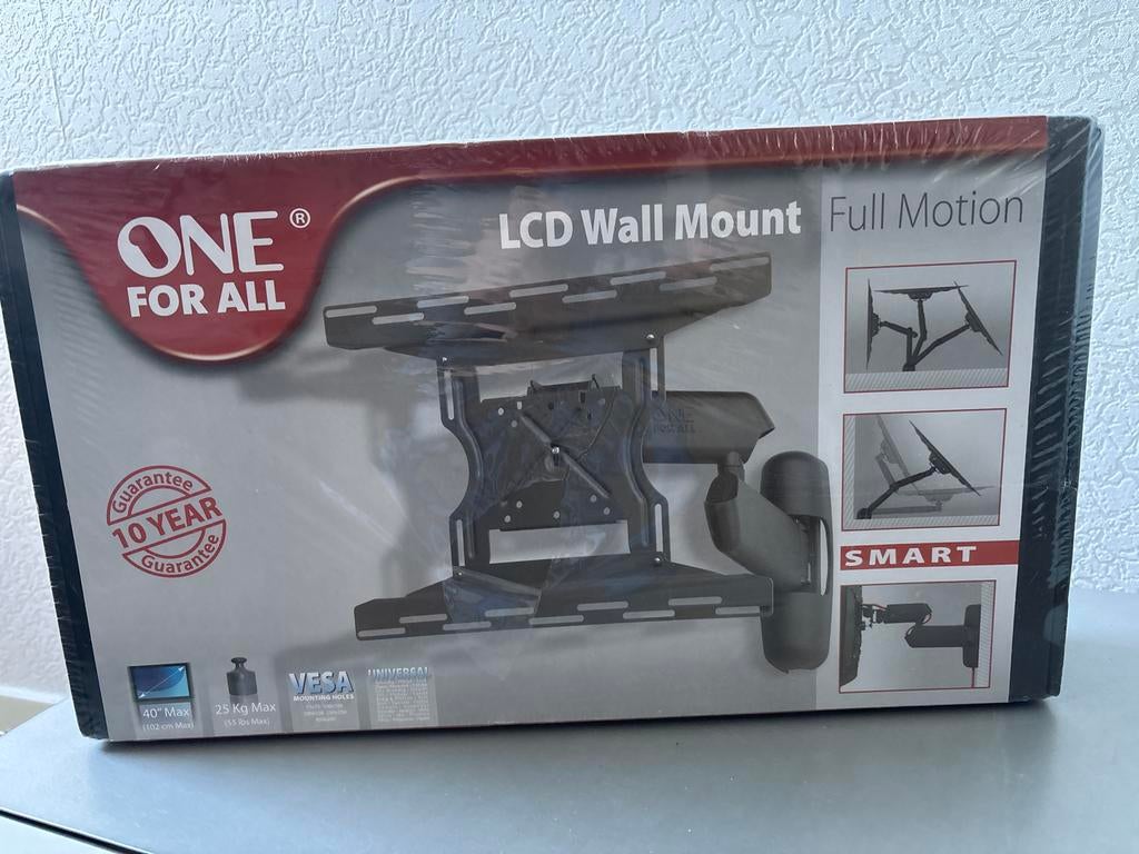 ONE FOR ALL LCD Muurbeugel Full Motion, Ophalen, Nieuw