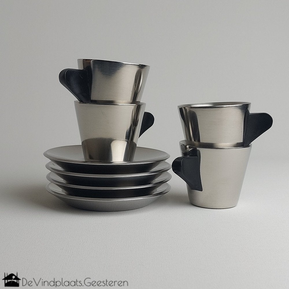 Vintage IKEA RVS espressokopjes, -, -, IKEA, Ophalen of Verzenden