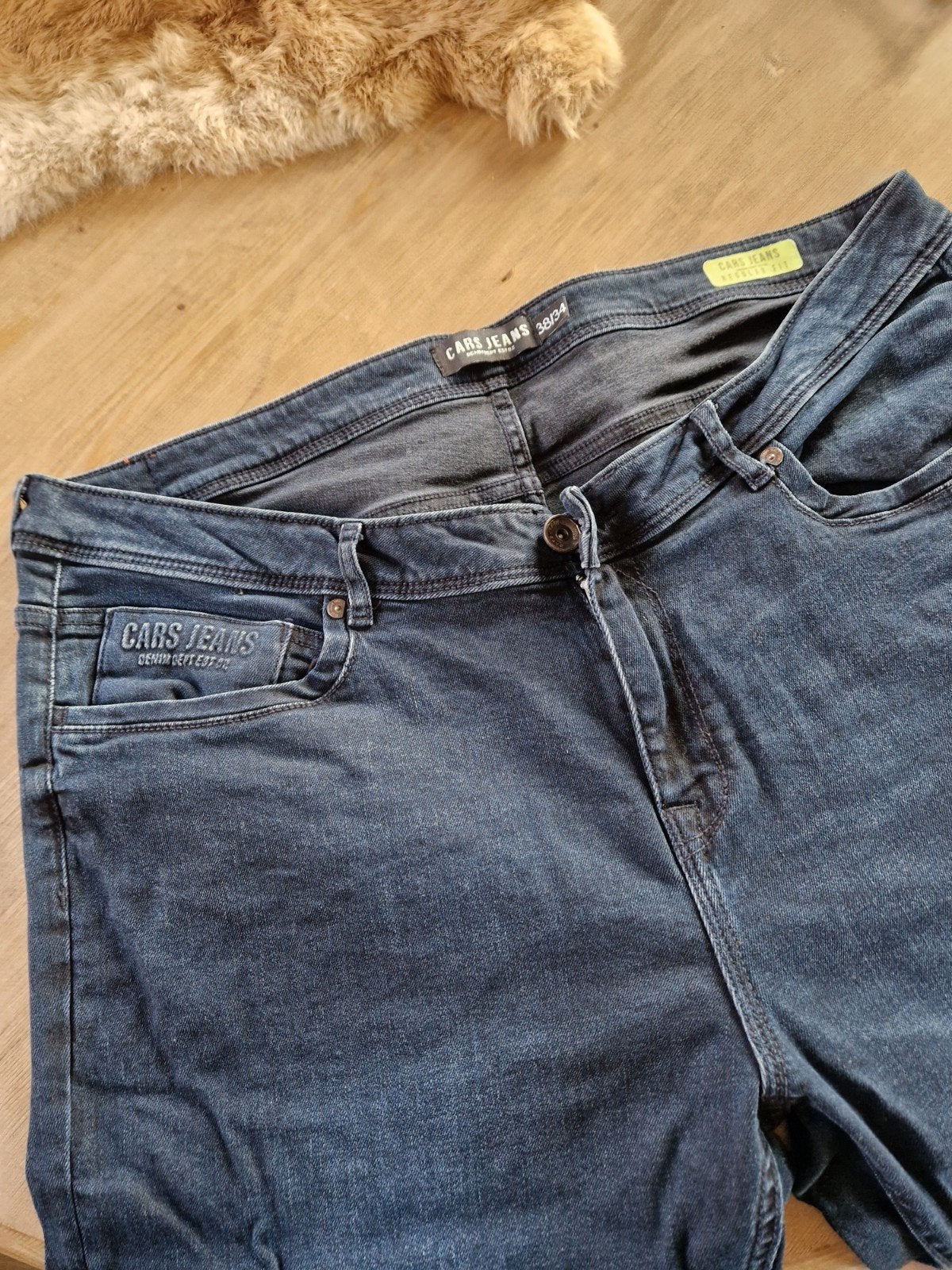 Cars Jeans heren 38/34 1 blauw en 1 zwart, Cars Jeans, W36 - W38 (confectie 52/54), Blauw, Ophalen of Verzenden