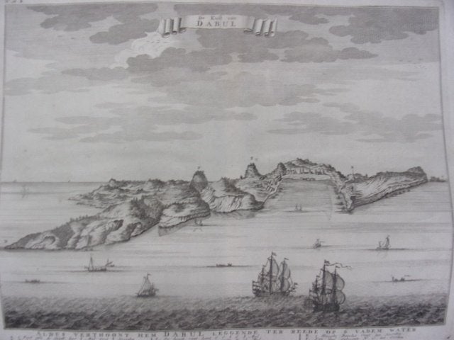 Dabul / Daphol De Kust van Dabul /Côte de Dabul ca1747 India, Ophalen of Verzenden, Gravure, 18 cm, Origineel