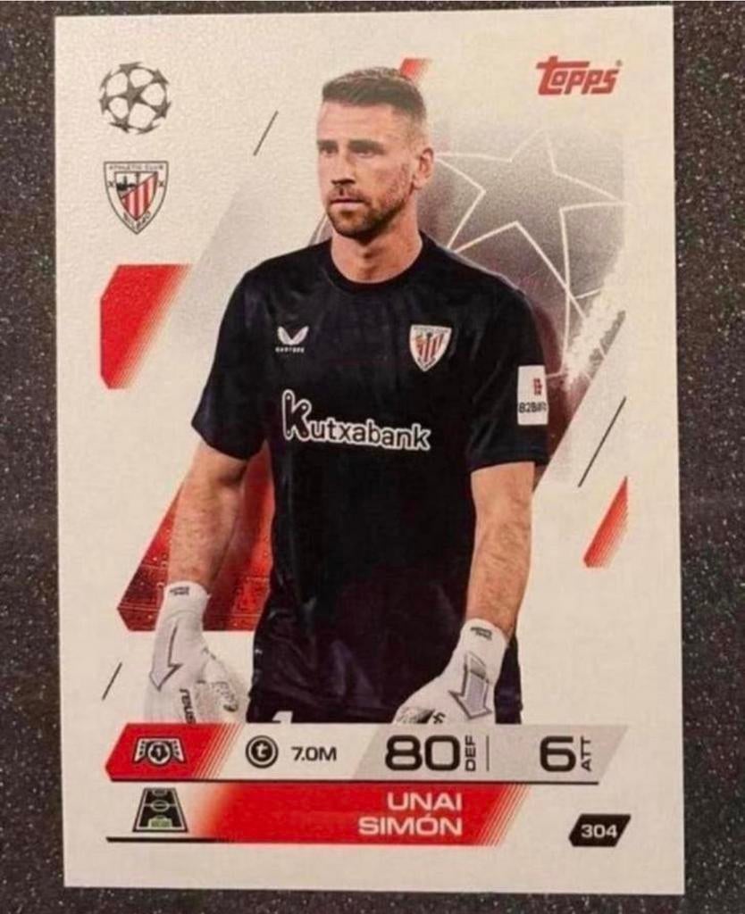 Topps MA 25/26    UNAI SIMÓN    ATHLETIC CLUB, Verzenden, Zo goed als nieuw, Plaatje