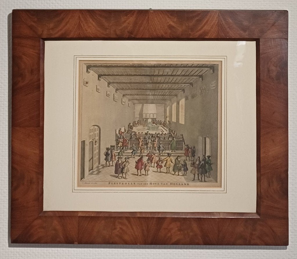 Kopergravure Pleitrolle van den Hove van Holland, Dagelijks leven, 34 cm, 29 cm, Gravure