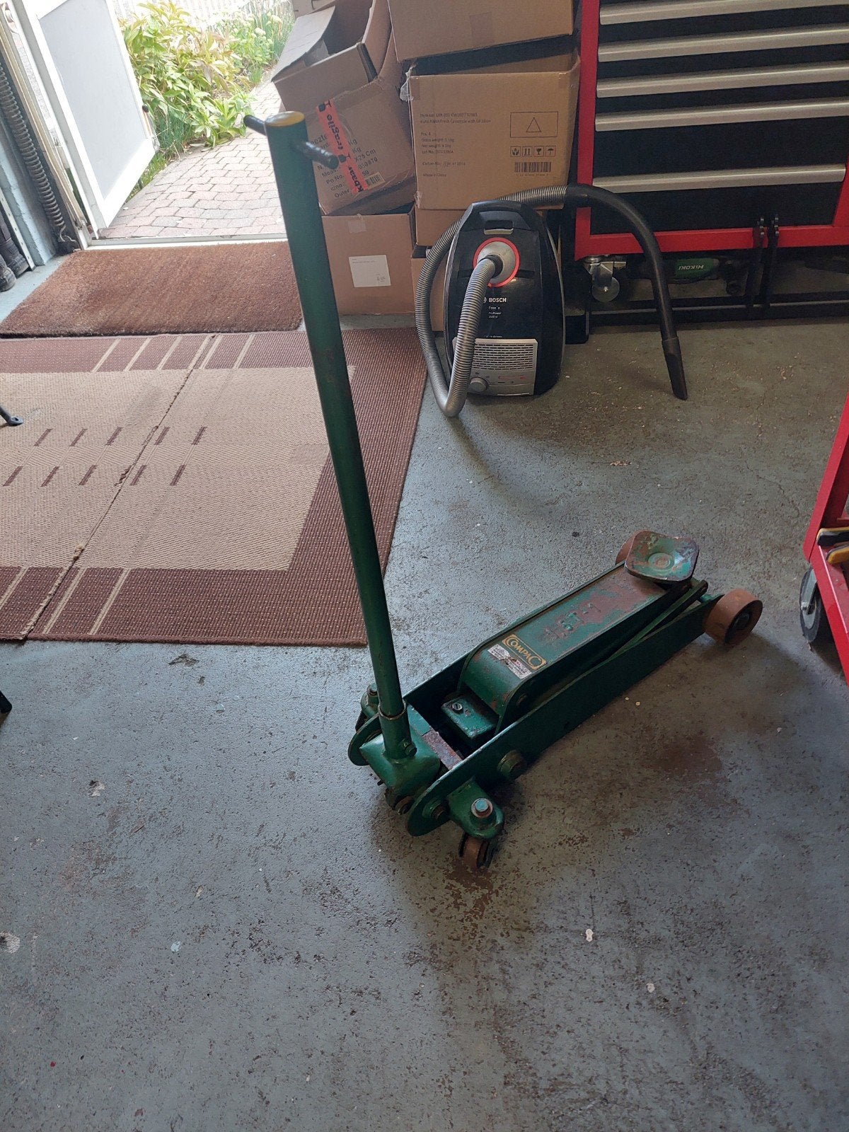 werkplaatskrik, Ophalen, Gebruikt, Hydraulisch, Garagekrik