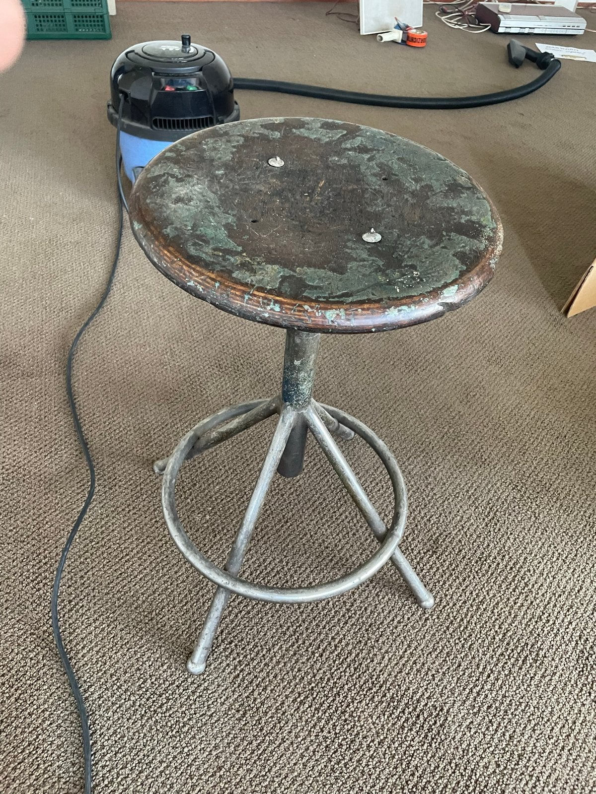 Vintage industriële kruk - verstelbaar, Ophalen