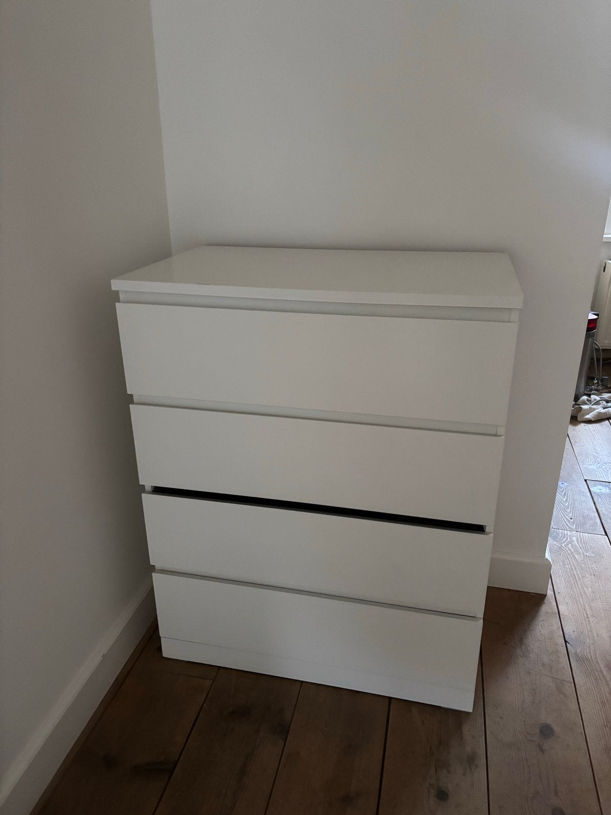 IKEA MALM ladekast 4 laden, Huis en Inrichting, Gebruikt, Eikenhout, 100 tot 150 cm, 3 of 4 laden