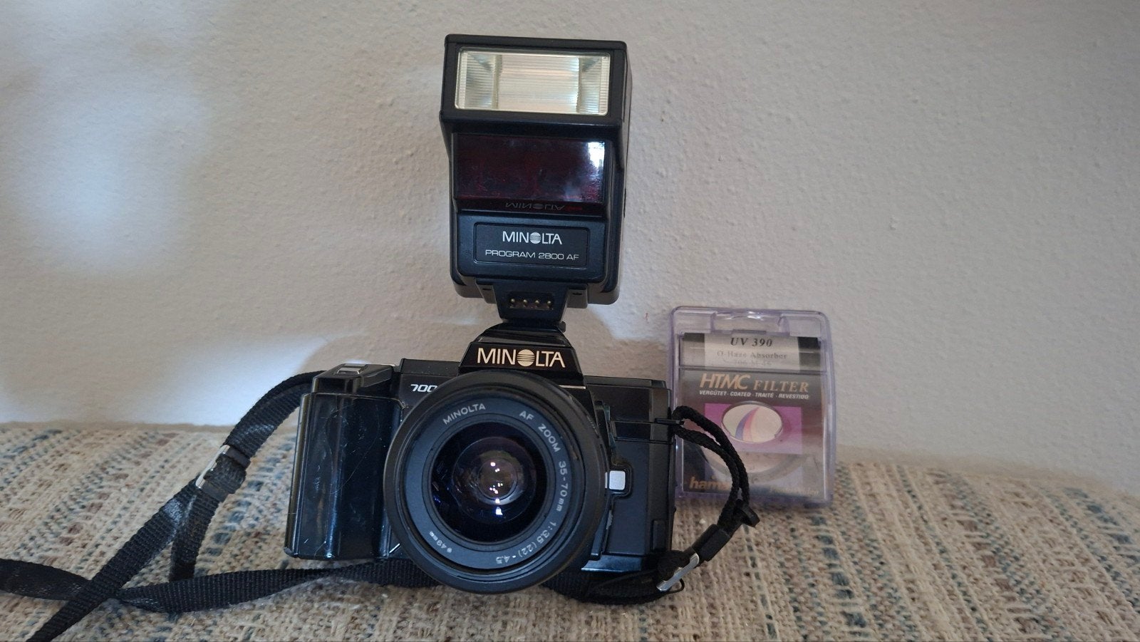 Minolta 7000 spiegelreflexcamera met flitser, Ophalen of Verzenden, Gebruikt, Spiegelreflex, Minolta