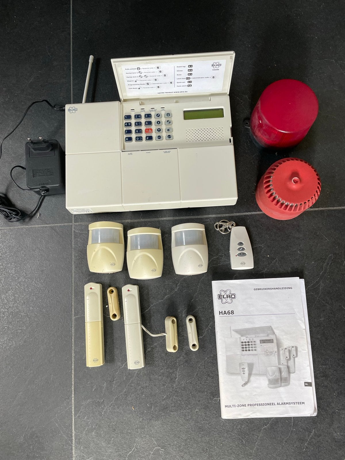 ELRO HA68 Professioneel Multi-Zone Alarmsysteem, Ophalen, Compleet systeem, Draadloos, Beweging