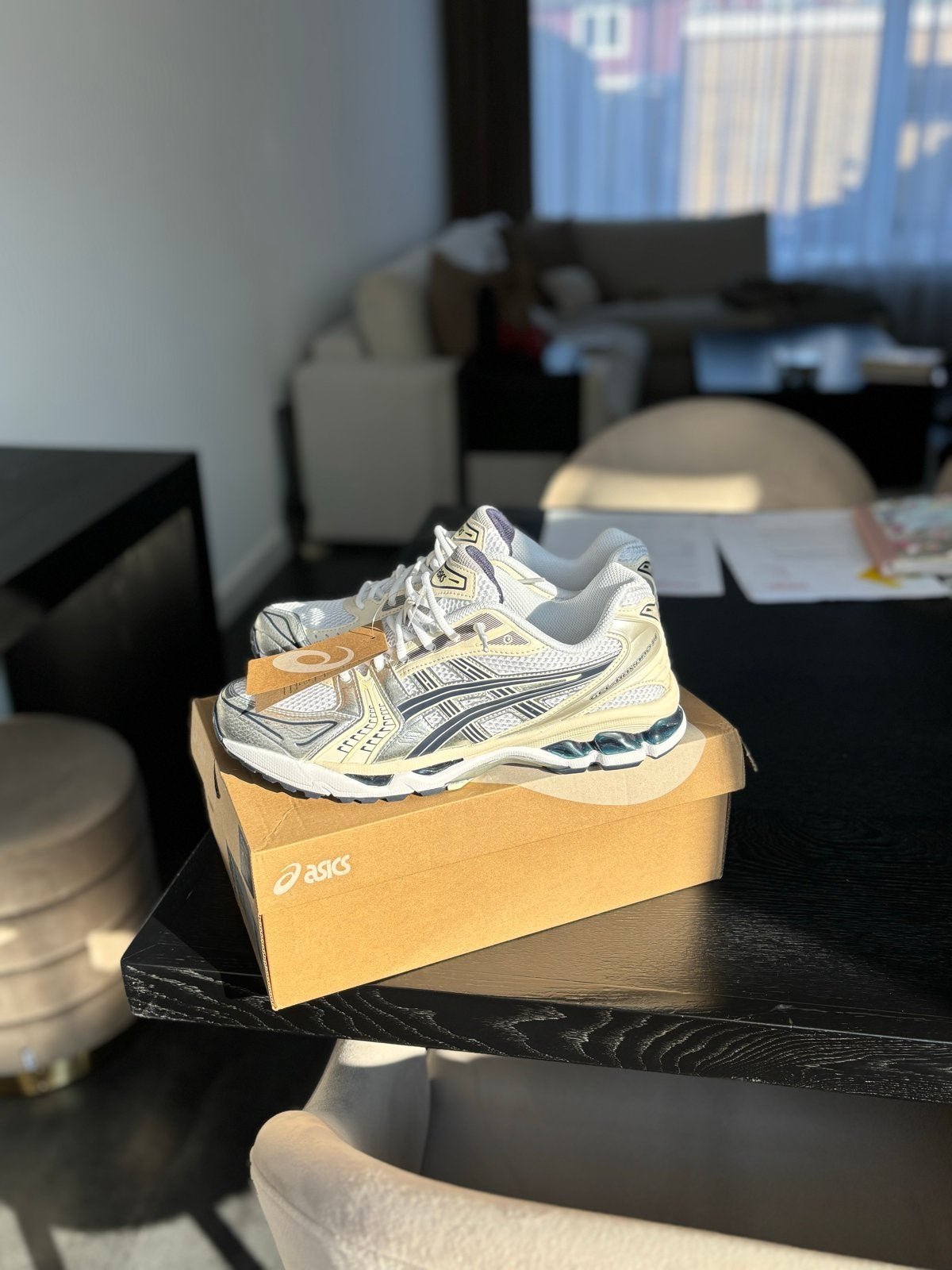 ASICS GEL-KAYANO 14 Maat 44, Kleding | Heren, Schoenen, Wit, Nieuw, Ophalen of Verzenden, Sneakers of Gympen