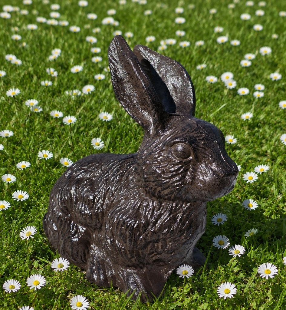 KONIJN / HAAS / GIETIJZER / tuinbeeld, Dierenbeeld, Nieuw, Metaal, Info@huisentuindecoratiemarie.nl